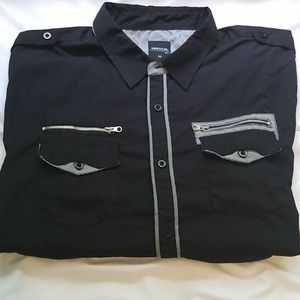 Vertical Sport Men's Button Down 2 Short Sleeve 3X